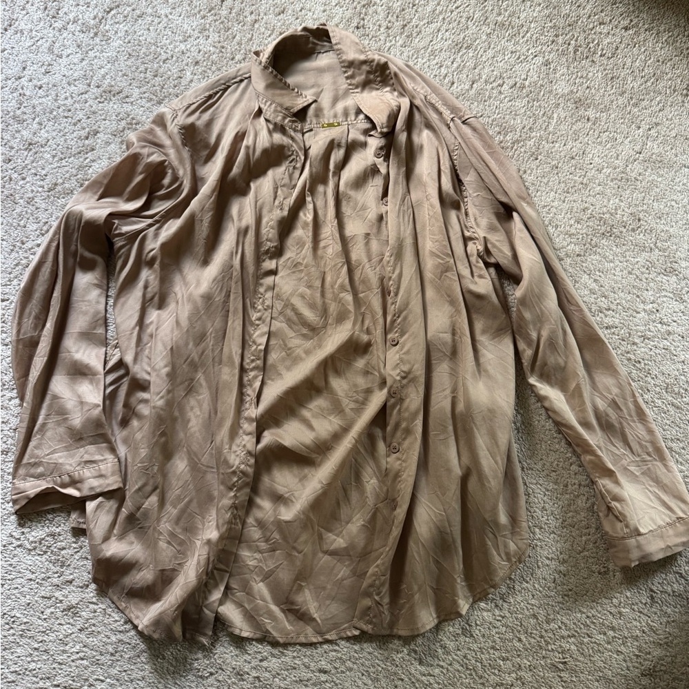 Cleo Harper Tan Button Down Shirt